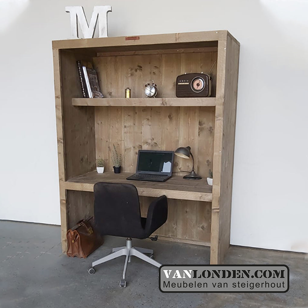 Steigerhouten bureaukast Walter