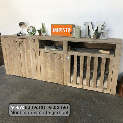 Steigerhouten dressoir met bench Viggo