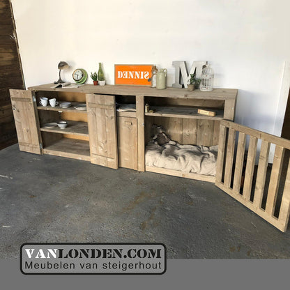 Steigerhouten dressoir met bench Viggo