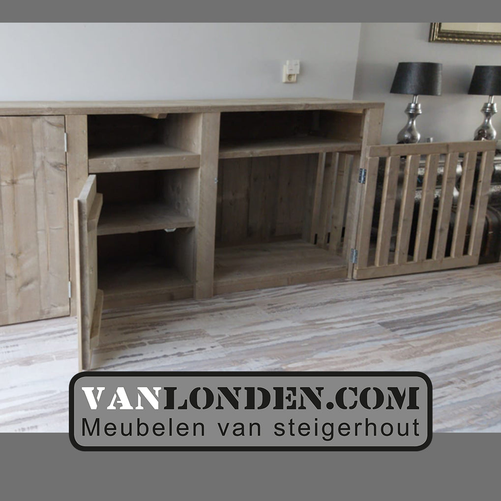 Steigerhouten dressoir met bench Viggo