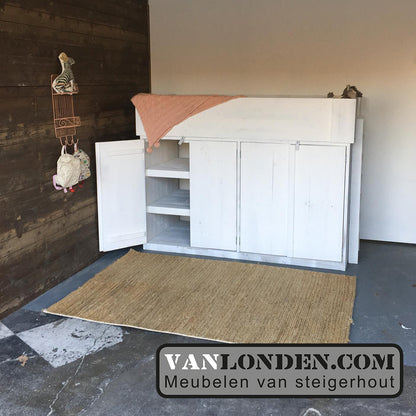 Steigerhouten halfhoogslaper Milou