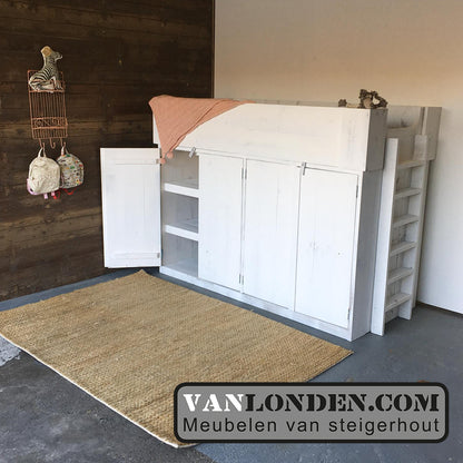 Steigerhouten halfhoogslaper Milou