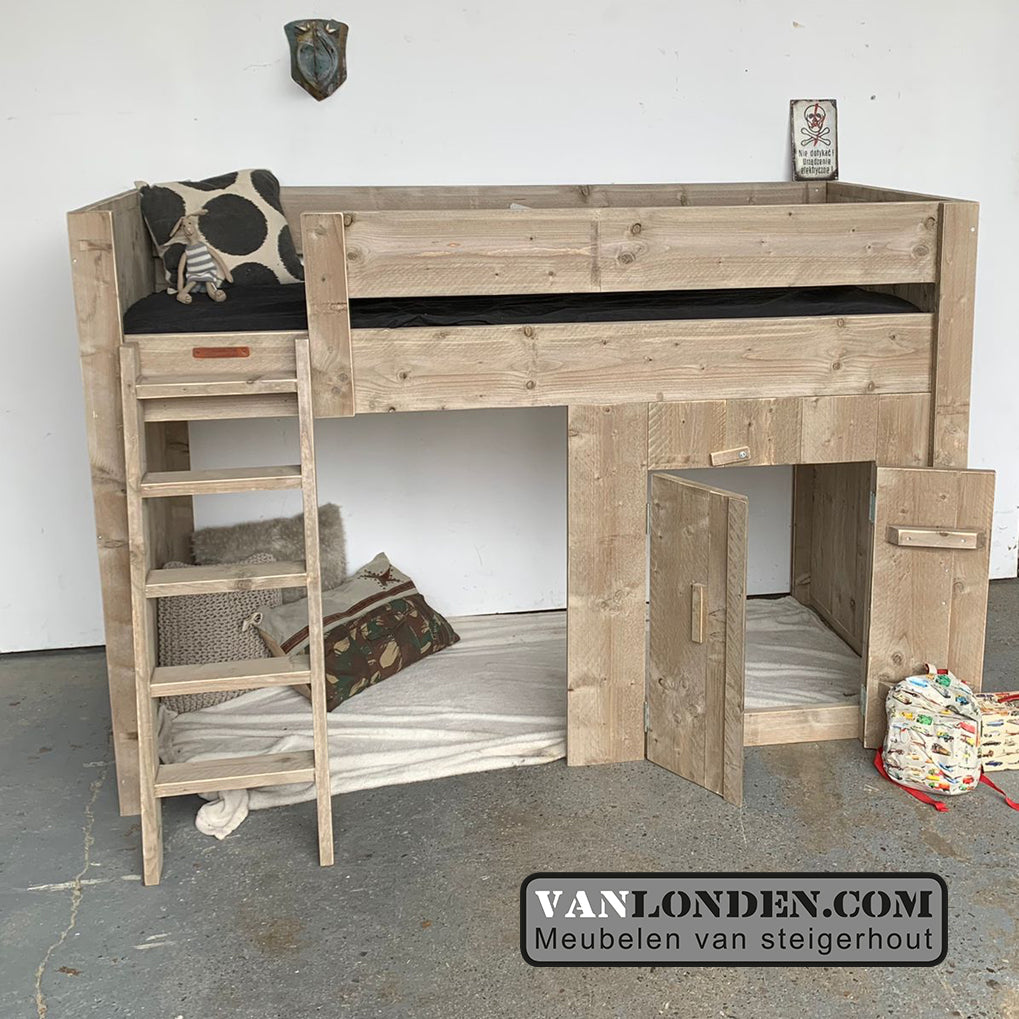 Steigerhouten halfhoogslaper Marijn