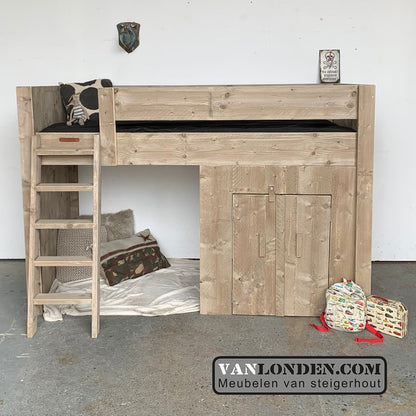 Steigerhouten halfhoogslaper Marijn