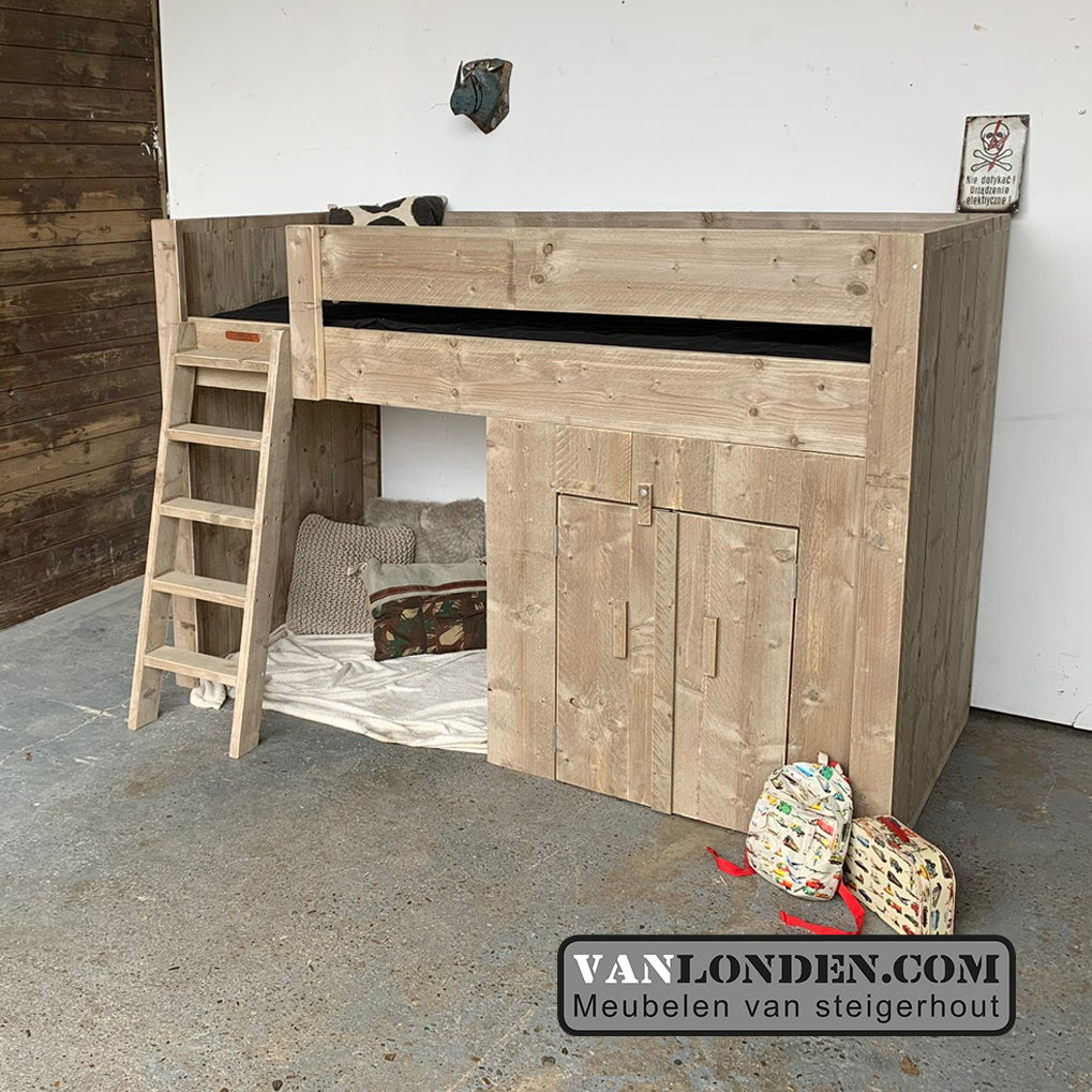 Steigerhouten halfhoogslaper Marijn