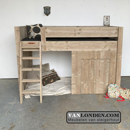 Steigerhouten halfhoogslaper Marijn