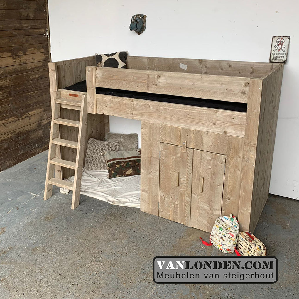 Steigerhouten halfhoogslaper Marijn