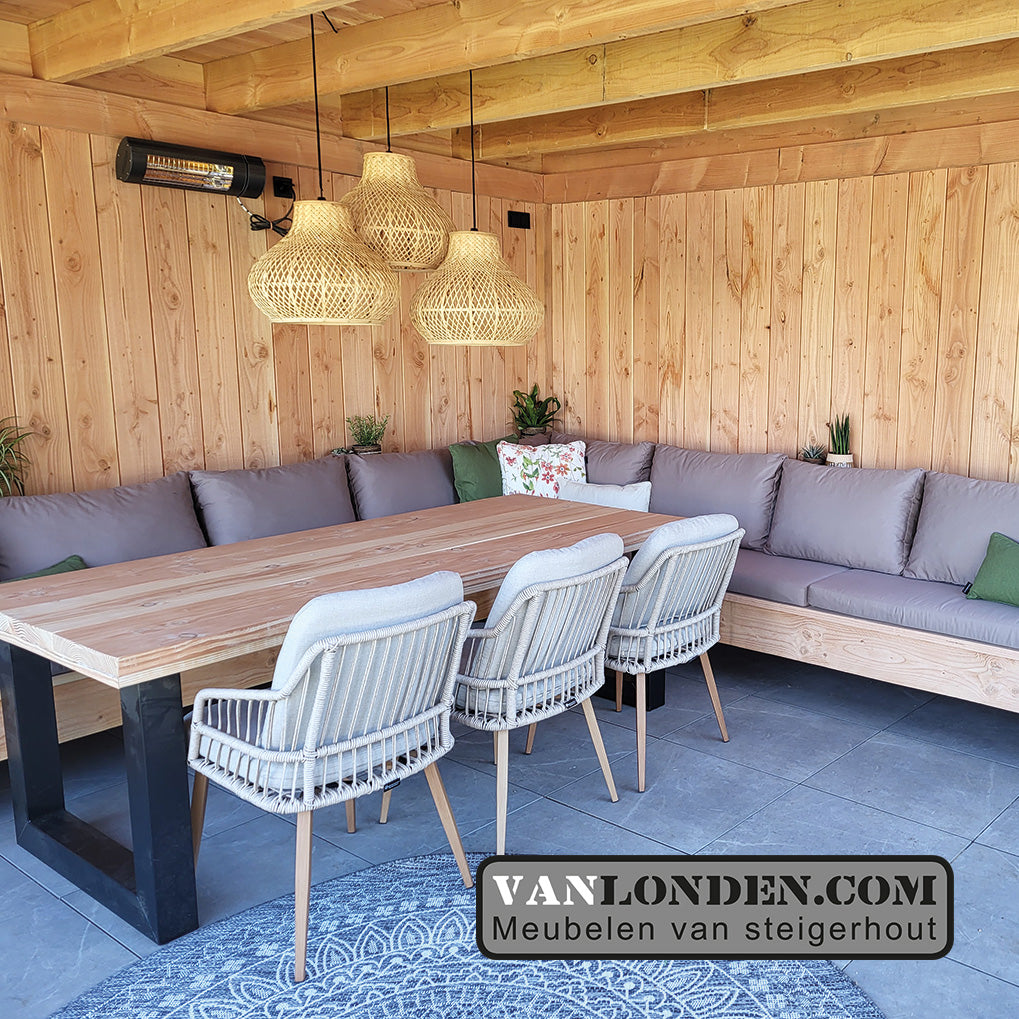 Steigerhouten hoekbank Alfred