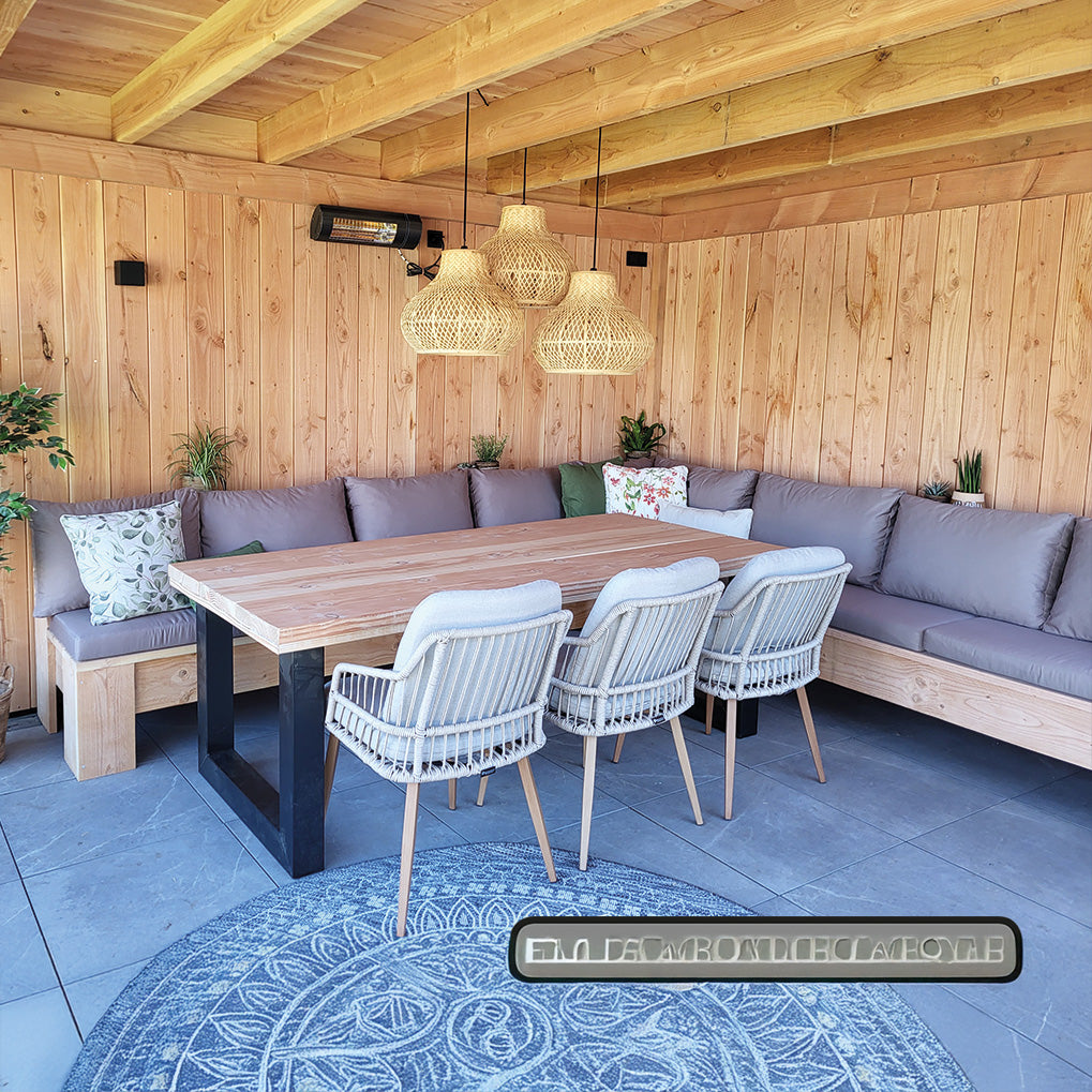 Steigerhouten hoekbank Alfred