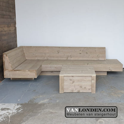 Steigerhouten hoekbank Duncan