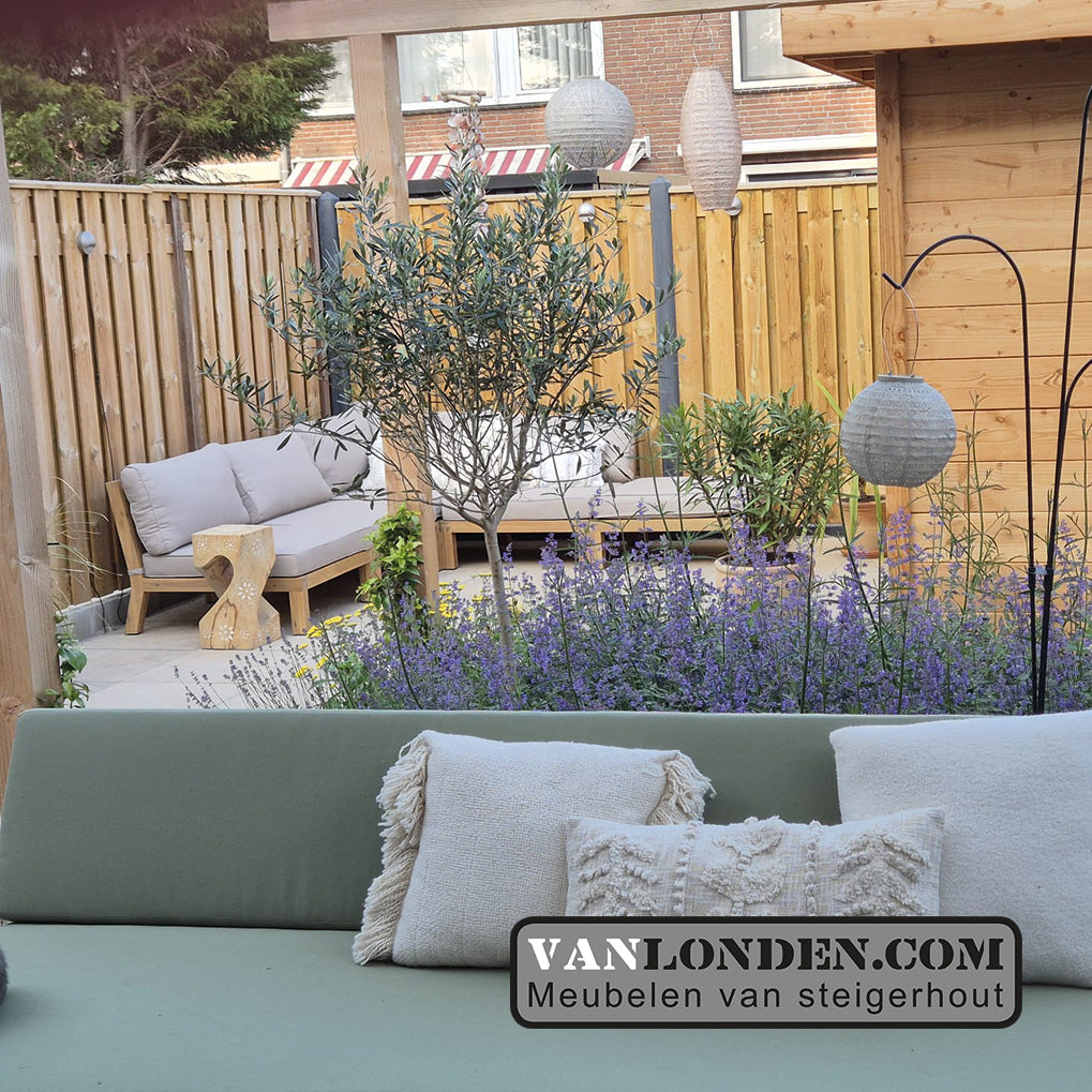 Steigerhouten hoekbank Duncan
