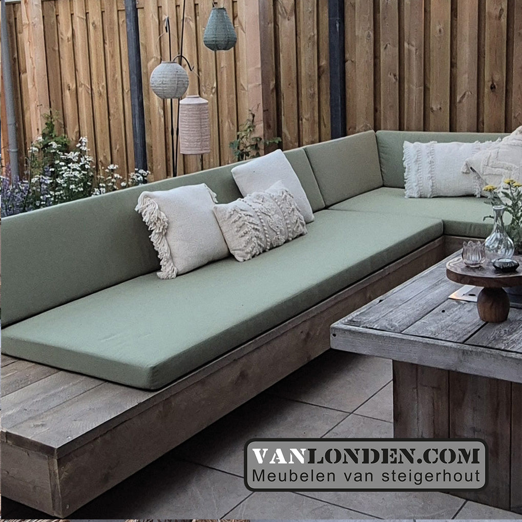 Steigerhouten hoekbank Duncan
