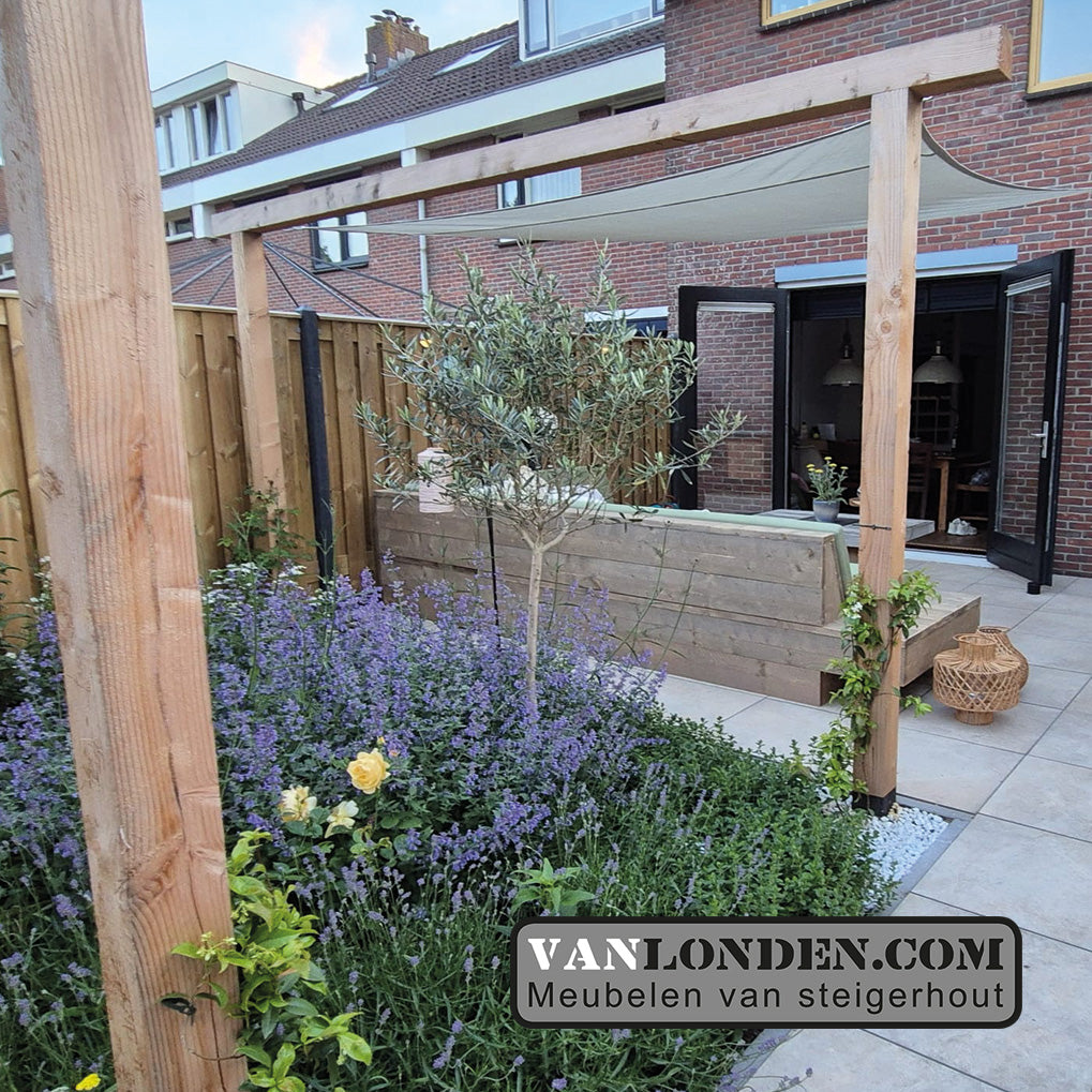 Steigerhouten hoekbank Duncan