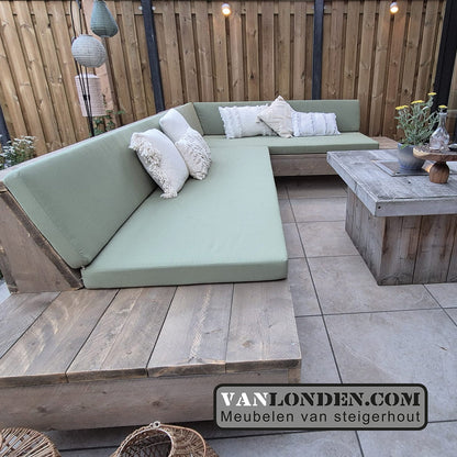 Steigerhouten hoekbank Duncan