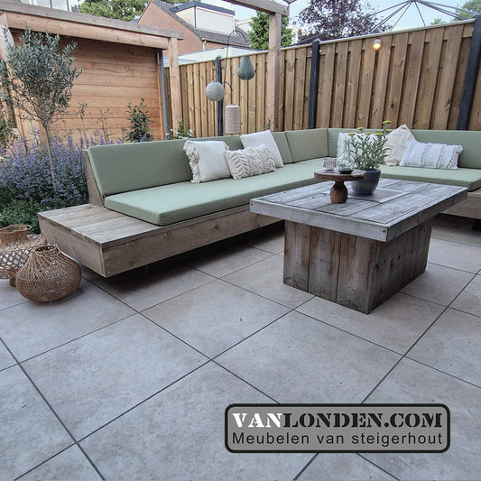 Steigerhouten hoekbank Duncan