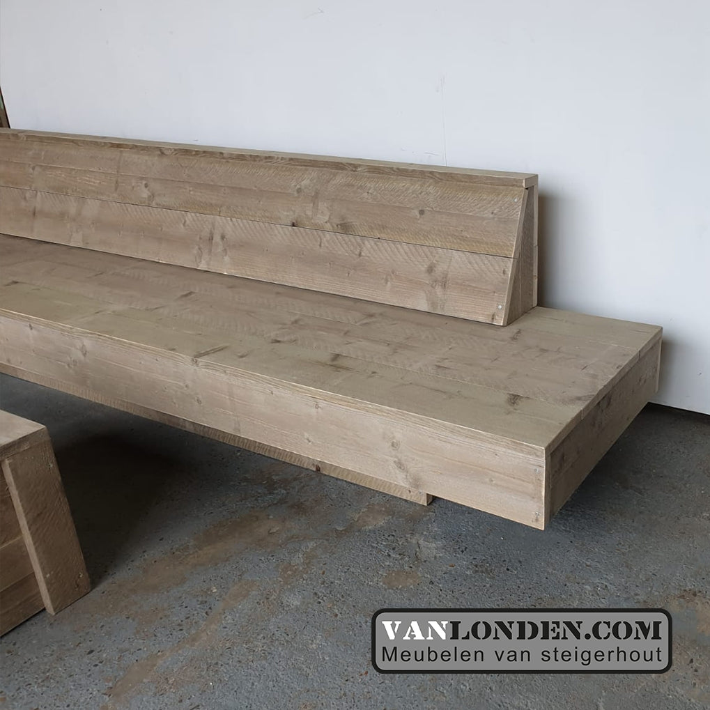 Steigerhouten hoekbank Duncan