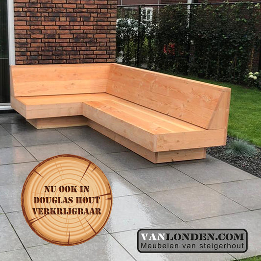 Steigerhouten hoekbank Fred
