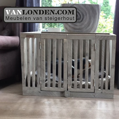 Steigerhouten hondenmand Scoop