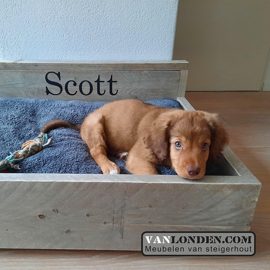 Steigerhouten hondenmand Bello