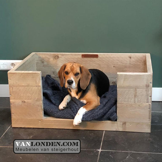 Steigerhouten hondenmand Frenkie