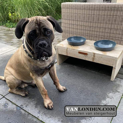 Steigerhouten hondenvoerbak Balder