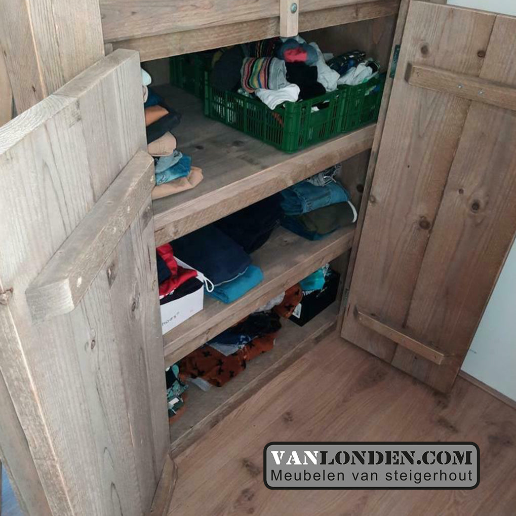 Steigerhouten hoogslaper Bram