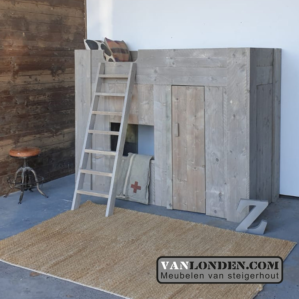 Steigerhouten hoogslaper Marly