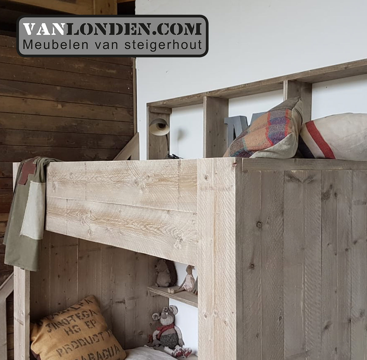 Steigerhouten hoogslaper Famke