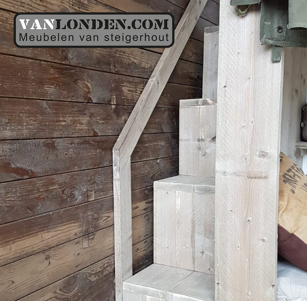 Steigerhouten hoogslaper Famke