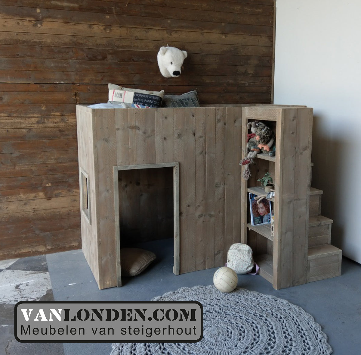 Steigerhouten hoogslaper Friso