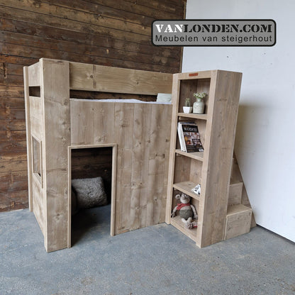 Steigerhouten hoogslaper Daan