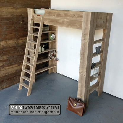 Steigerhouten hoogslaper Linda