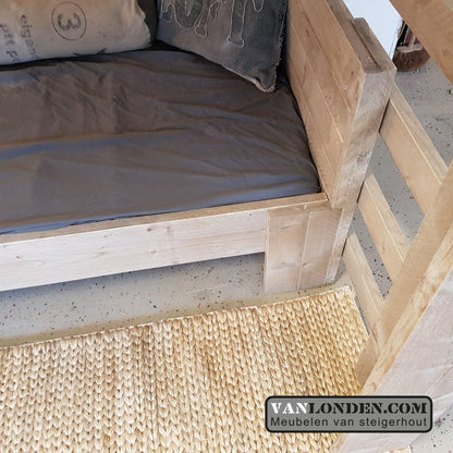 Steigerhouten tweepersoons hoogslaper Olivia