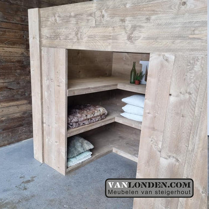 Steigerhouten hoogslaper Wiebe