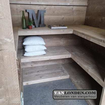 Steigerhouten hoogslaper Wiebe