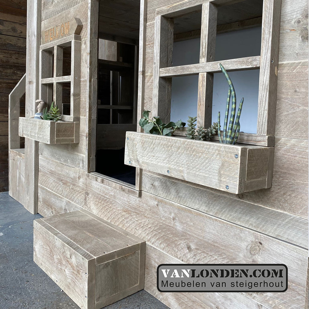 Steigerhouten hoogslaper huisje Meike