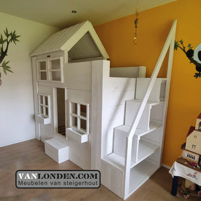 Steigerhouten hoogslaper huisje Meike