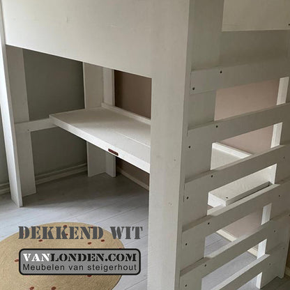 Steigerhouten hoogslaper met bureau Jelmar