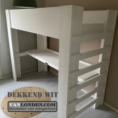 Steigerhouten hoogslaper met bureau Jelmar