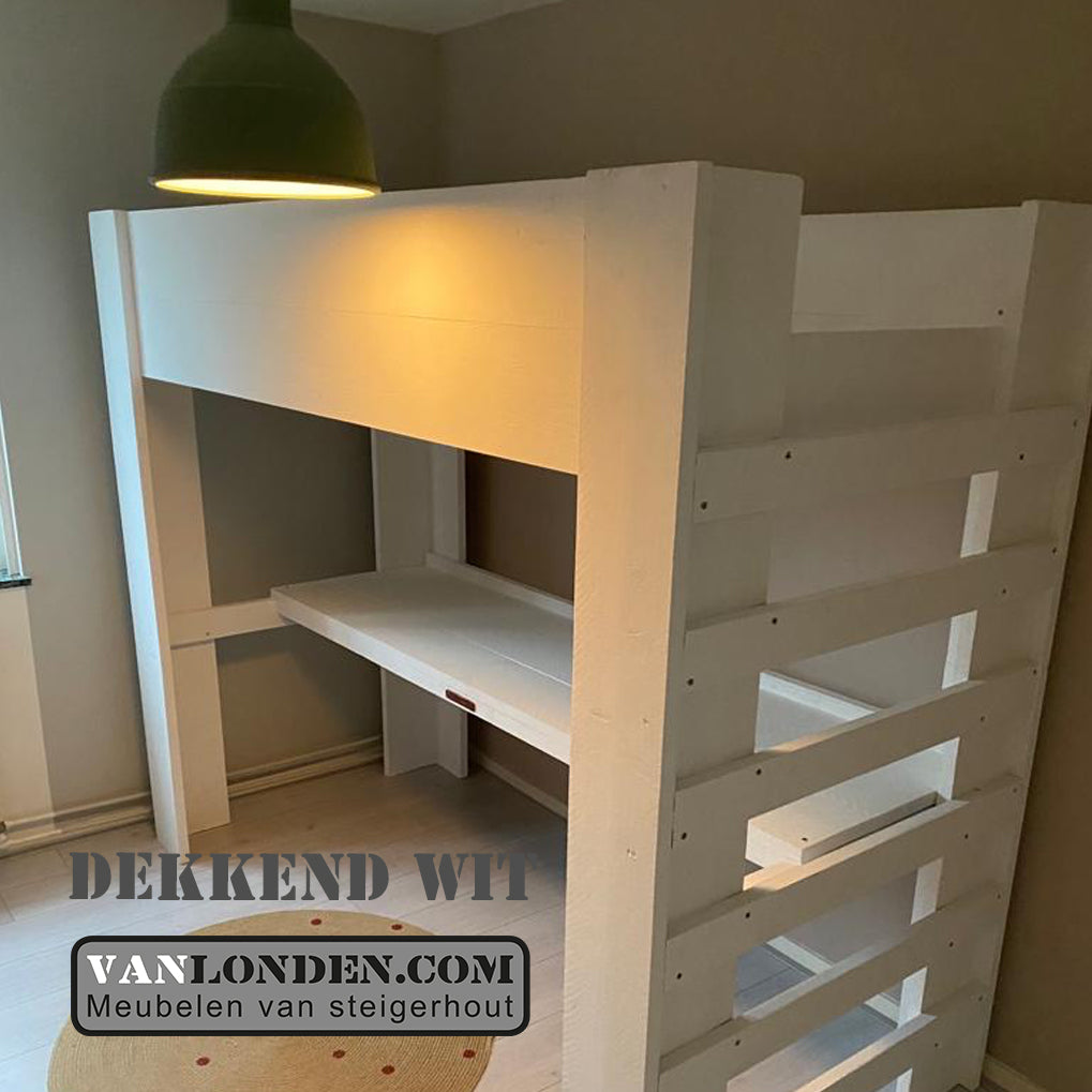 Steigerhouten hoogslaper met bureau Jelmar
