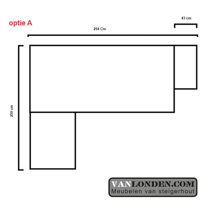 Steigerhouten hoogslaper met hoekbureau Milan