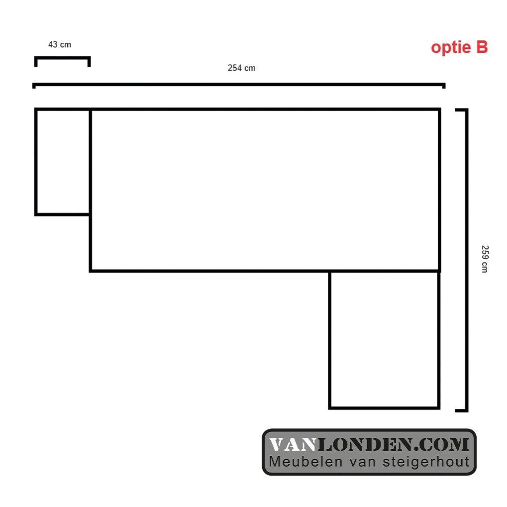 Steigerhouten hoogslaper met hoekbureau Milan