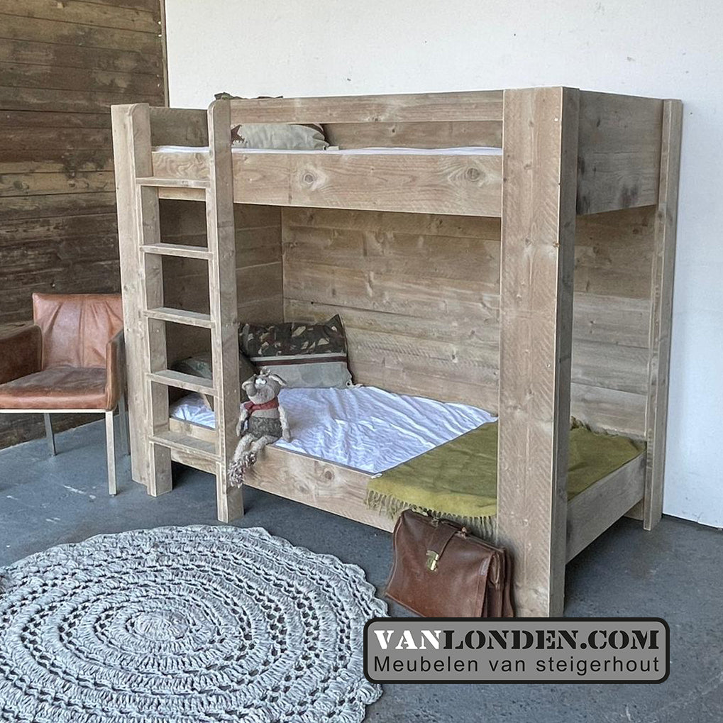 Steigerhouten stapelbed Jane