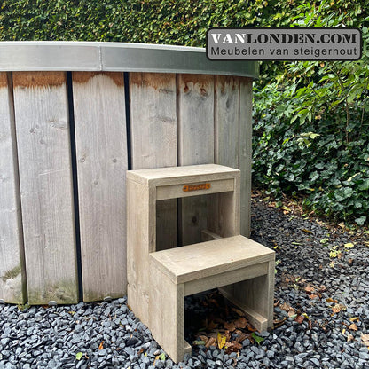 Steigerhouten  hottub trapje Ben
