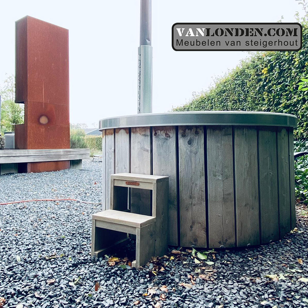 Steigerhouten  hottub trapje Ben