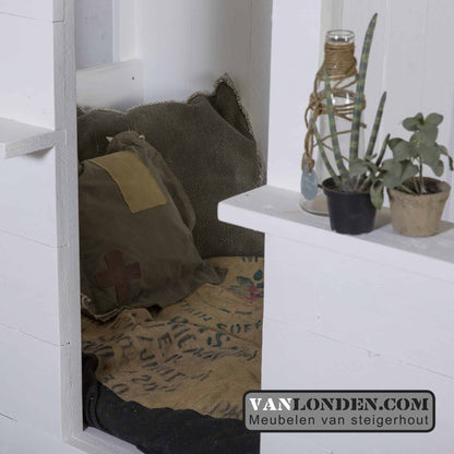 Steigerhouten huisjes-bed Isabel