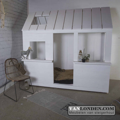 Steigerhouten huisjes-bed Isabel