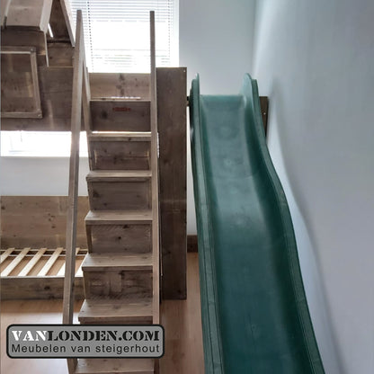 Steigerhouten huisjesbed Danae