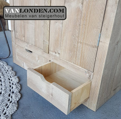 Steigerhouten kast met lades Alice