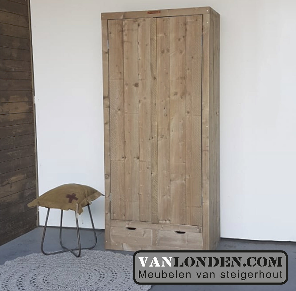 Steigerhouten kast met lades Alice